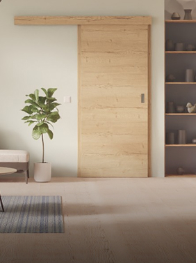 Drzwi przesuwne z drewna litego