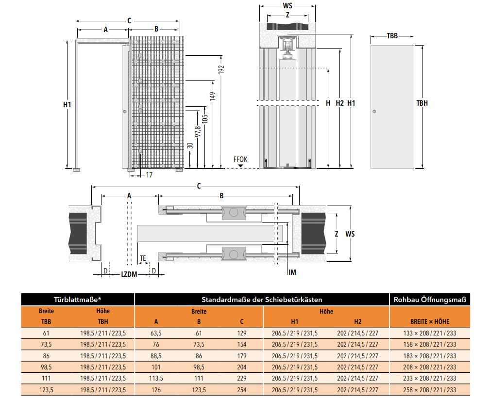 Tabela rozmiarów Unico Luce EF Massiv od Eclisse