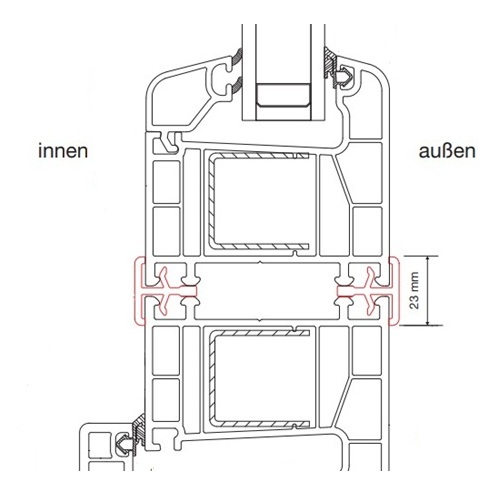 Rysunek techniczny z profilem łączącym