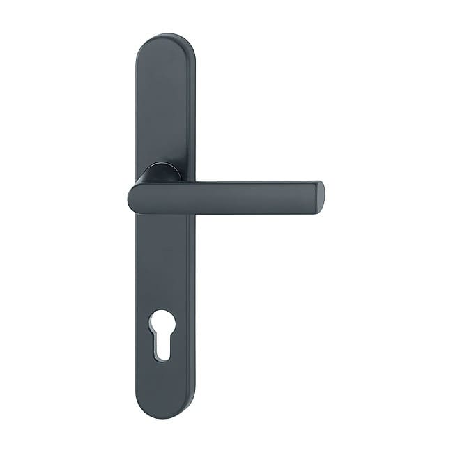 klamka na długim szyldzie, seria Hamburg, w kolorze czarnym