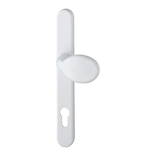 gałka na długim szyldzie, seria Hamburg, w kolorze białym