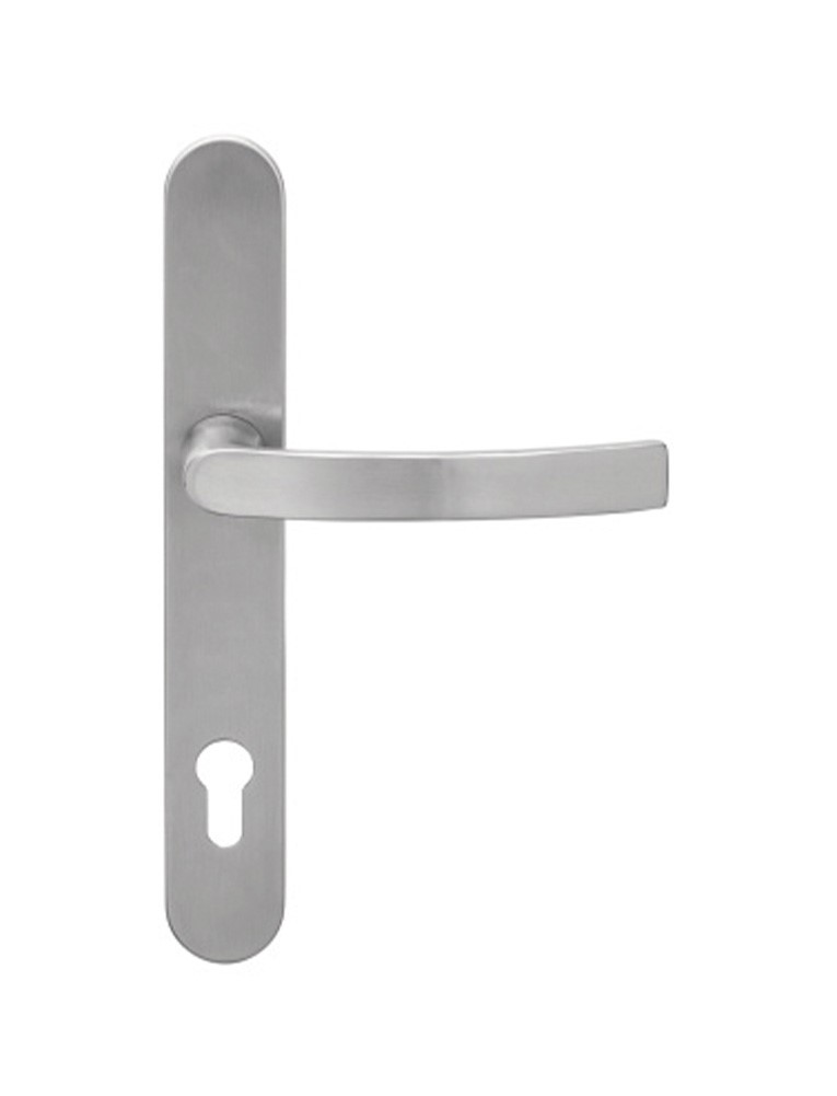 klamka na długim szyldzie stal szlachetna matowa