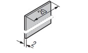 Dodatkowy profil płaski o szerokości 20 mm i grubości 2 mm