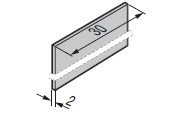 Dodatkowy profil płaski o szerokości 30 mm i grubości 2 mm
