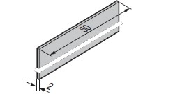 Dodatkowy profil płaski o szerokości 50 mm i grubości 2 mm