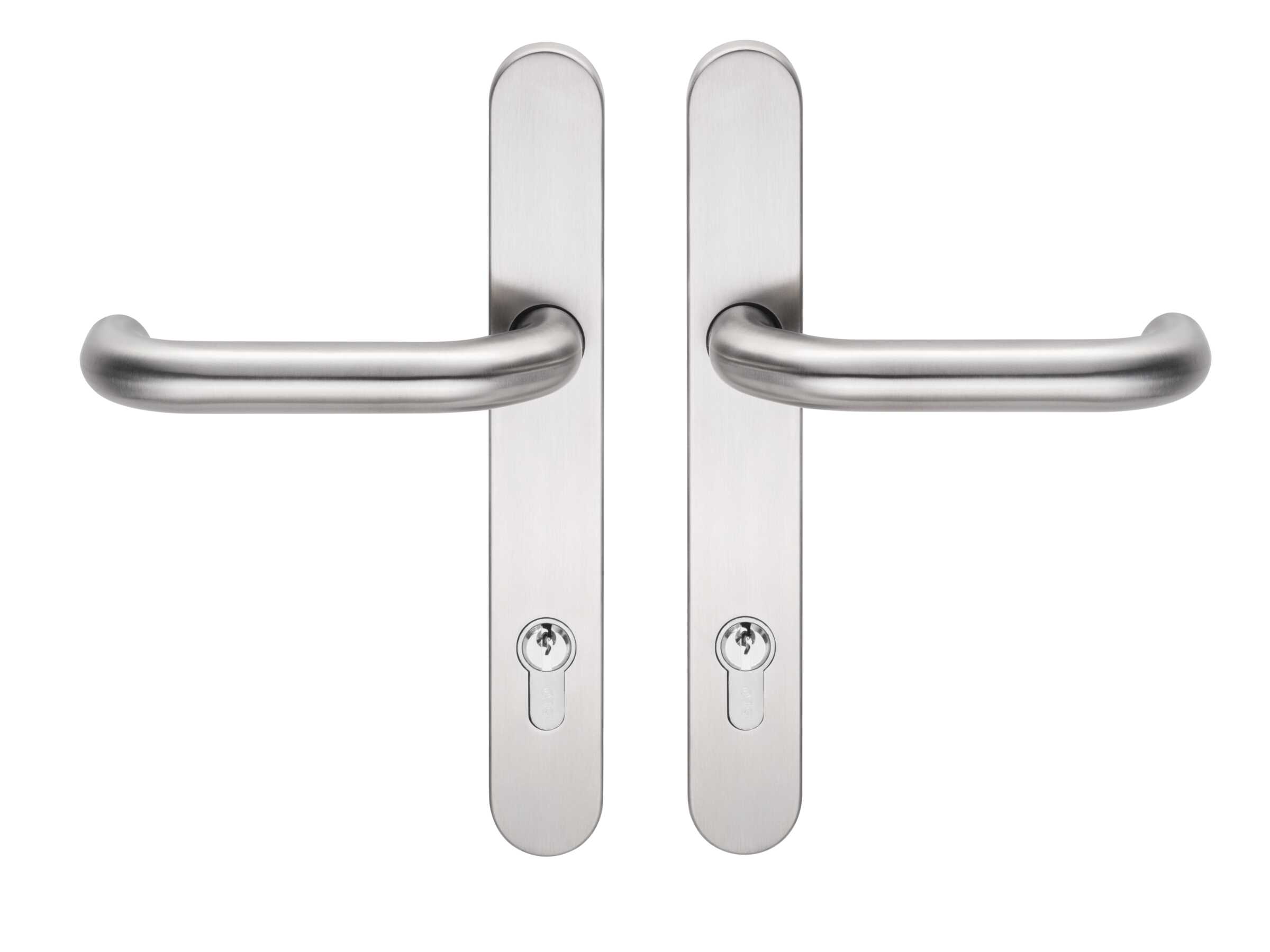 Przykład zestawu klamek ES0 ze stali nierdzewnej