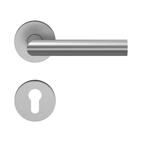 Klamka wewnętrzna typu D-310 z okrągłą rozetą ze stali szlachetnej