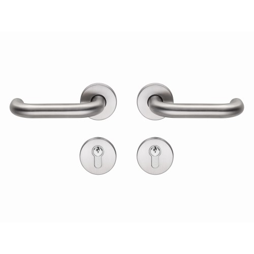 Zestaw rozet Hörmann z gałką i okrągłą rozetą ze stali nierdzewnej