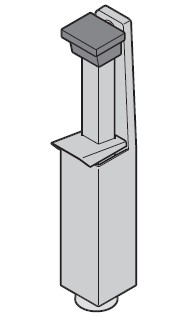 Zatrzask drzwiowy ze stopką u góry