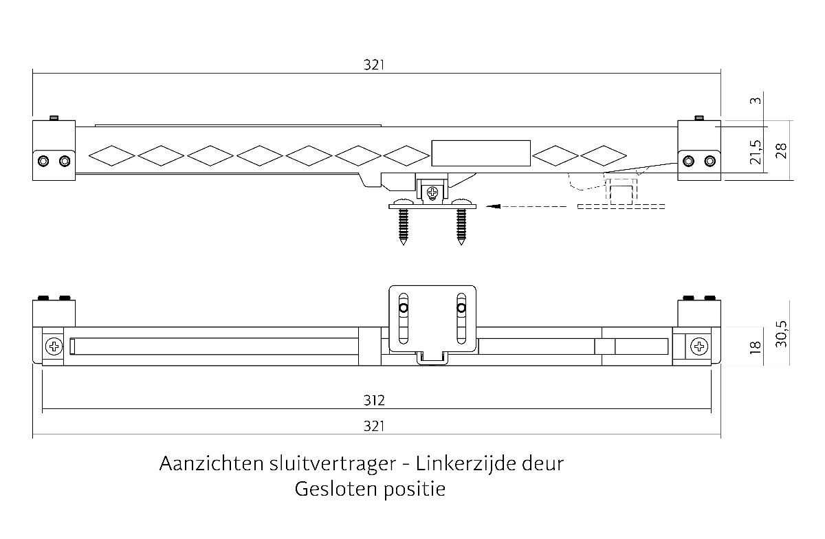 Szkic opóźnienia zamykania lewo
