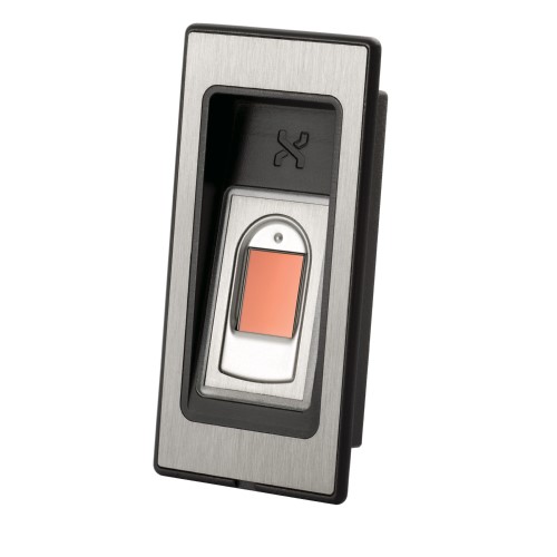 Czytnik linii papilarnych R7-BR-4 czarny, zamontowany skośnie w skrzydle (odstający)