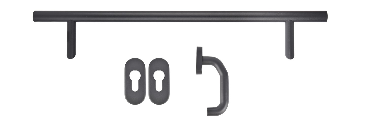 Zestaw klamek Optima 160 antracyt