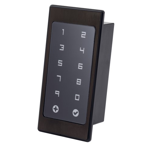 Klawiatura R7-TP-B czarna, zamontowana skośnie w skrzydle (odstająca)