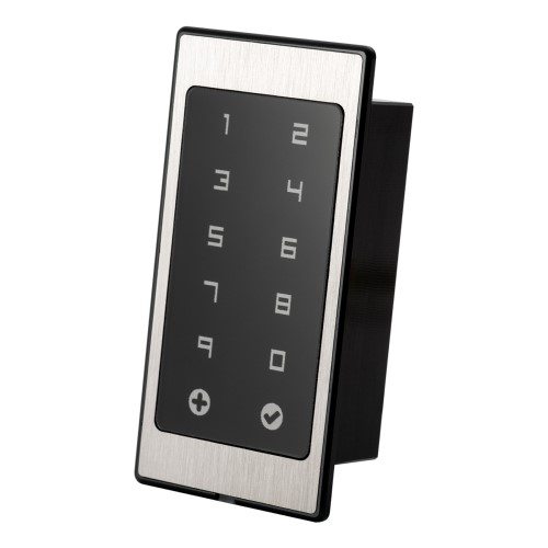 Klawiatura R7-TP-SB czarno-srebrna, zamontowana skośnie w skrzydle (odstająca)