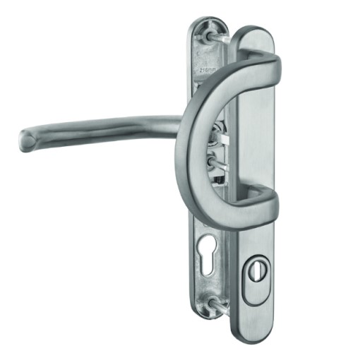 Zestaw bezpieczny gałko-klamka, stal szlachetna