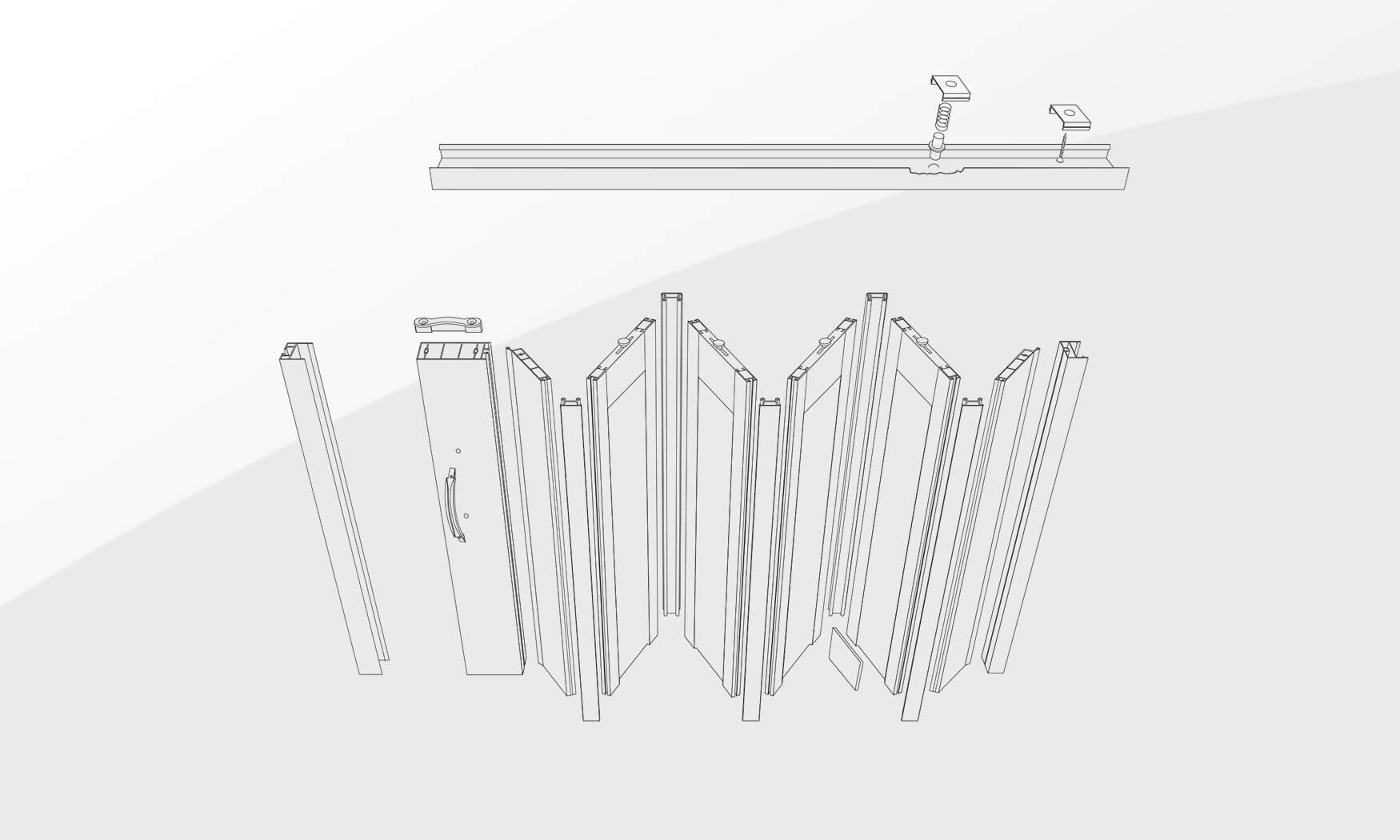 Konstrukcja drzwi harmonijkowych