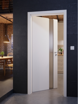 Drzwi drewniano-szklane