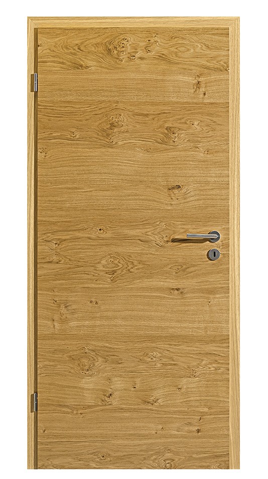 Drzwi wejściowe do mieszkania fornirowane naturalnym drewnem